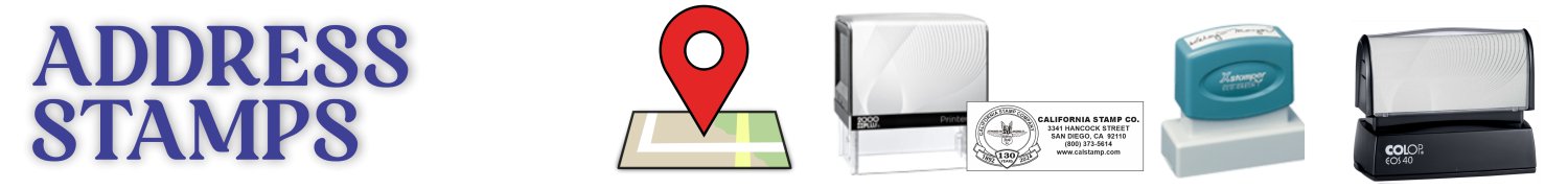 Get your return address stamp now. Shop our many styles of rubber address stamps. Self-inking stamps make 1000s of impressions. Easy ordering and fast shipping!